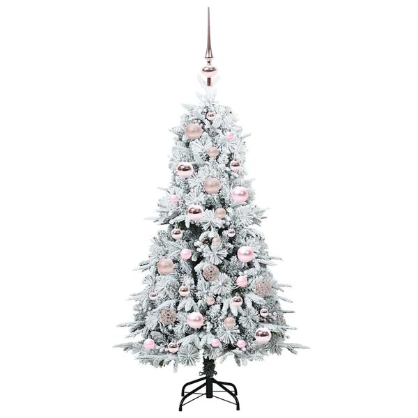 vidaXL Albero di Natale Artificiale con Rami Pieghevoli Bianco 120 cm