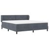 vidaXL Letto a molle con materasso Grigio scuro 180 x 200 cm Velluto