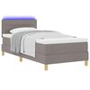 vidaXL Letto a Sorgente LED con materasso Talpa 90 x 200 cm Tessuto