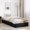 vidaXL Struttura Letto Pouf senza Materasso Nero 90x200 cm Similpelle