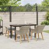 vidaXL Set da Pranzo per Giardino 5 pcs Grigio chiaro polyrattan