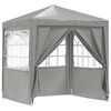 vidaXL Tenda Party Grigio chiaro 200 x 200 x 240 cm PE e Acciaio