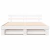 vidaXL Struttura del letto Bianco 200 x 200 cm Pino massello