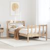 vidaXL Letto senza Materasso 75x190 cm in Legno Massello Pino