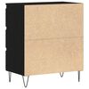 vidaXL Credenza Rovere Nero 60 x 35 x 70 cm Legno multistrato