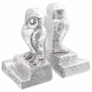 vidaXL Fermalibri 2 pcs Argento 12 x 9 x 19 cm Alluminio