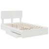 vidaXL Letto con Contenitore Bianco 120 x 190 cm Legno multistrato