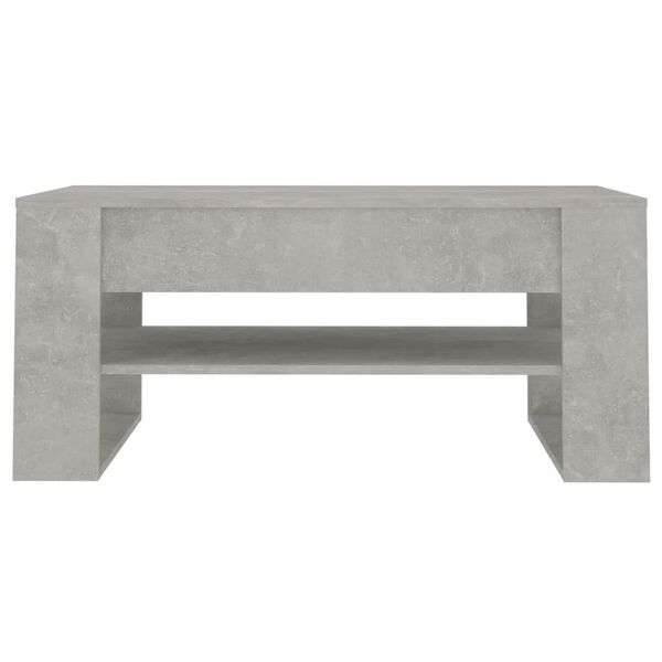 vidaXL Tavolino Salotto Grigio Cemento 102x55x45 cm Legno Multistrato
