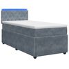 vidaXL Letto box spring con materasso Grigio Scuro 80 x 200 cm Velluto