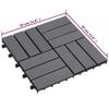 vidaXL Piastrella per Decking 10 pcs Grigio 30 x 30 cm Legno di Acacia