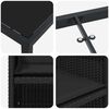 vidaXL Set da Pranzo per Giardino con cuscino 9 pcs Nero polyrattan
