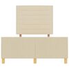vidaXL Struttura del letto con testiera Crema 120 x 200 cm Tessuto