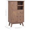 vidaXL Credenza 60x30x100 cm in Legno Massello di Teak