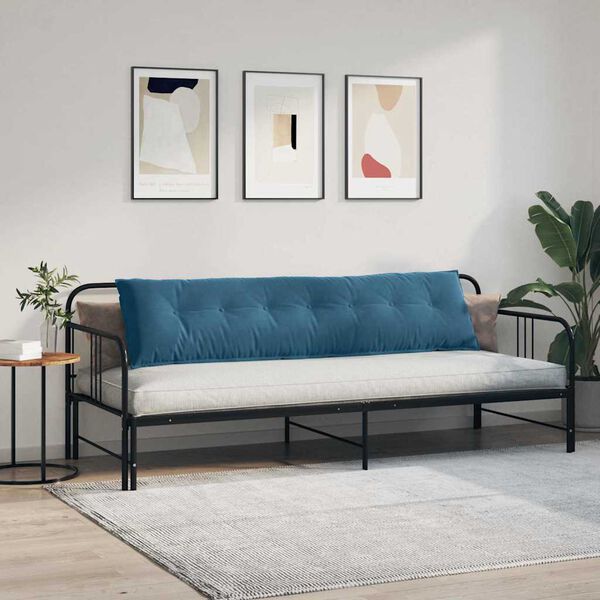 vidaXL Cuscino per Schiena Blu 200 x 50 cm Tessuto in Cords