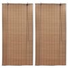 vidaXL Tende a Rullo in Bamb&ugrave; 2pz 100x160 cm Marroni