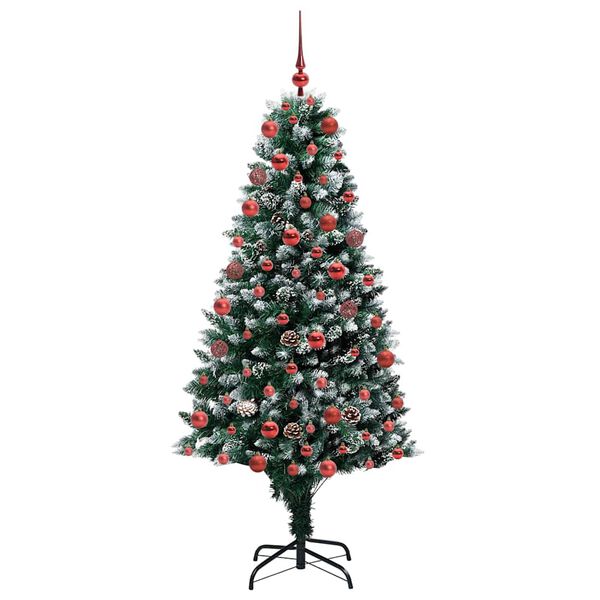vidaXL Albero di Natale artificiale con 300 LED Verde 180 cm