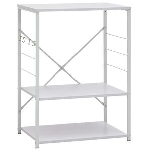 vidaXL Mobile per Microonde Bianco 60x39,6x79,5 cm Legno Multistrato