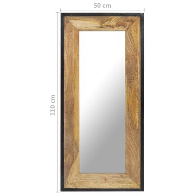 vidaXL Specchio 110x50 cm in Legno Massello di Mango