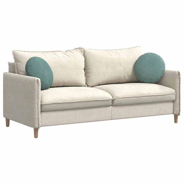 vidaXL Cuscini per Seduta 2 pcs Verde Mare &Oslash; 40 x 13 cm Velluto