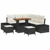 vidaXL Set Divano da Giardino 8 pz Nero polyrattan