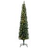 vidaXL Albero di Natale Artificiale Sottile 300 LED 240 cm