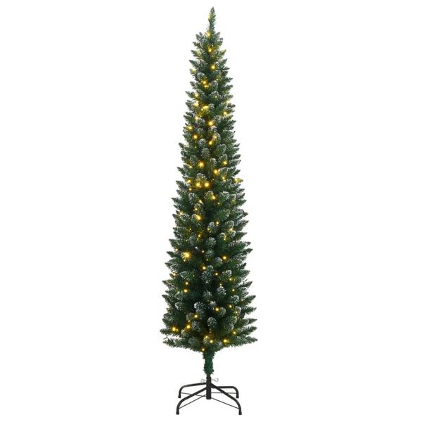 vidaXL Albero di Natale Artificiale Sottile 300 LED 240 cm