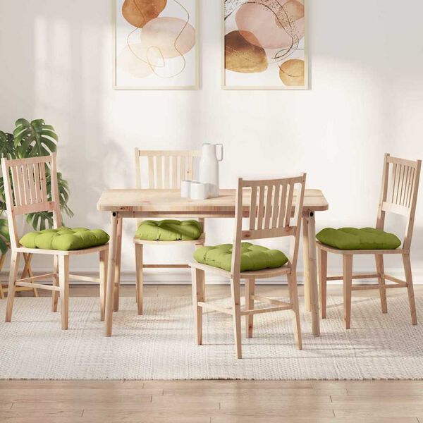 vidaXL Cuscini per Seduta 4 pcs Verde chiaro 40 x 40 x 12 cm Tessuto