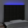 vidaXL Testiera a LED nero 90x5x118/128 cm in Tessuto