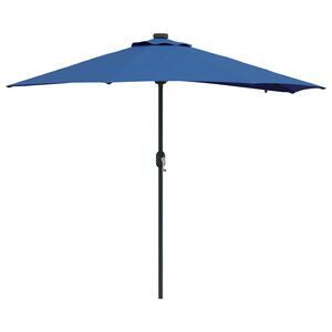 vidaXL Ombrello da giardino Blu 294 x 150 x 223 cm Tessuto