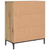 vidaXL Credenza Rovere artigianale 69,5 x 33 x 82 cm Legno multistrato