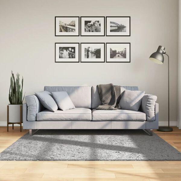 vidaXL Tappeto Shaggy PAMPLONA a Pelo Lungo Moderno Grigio 160x160 cm