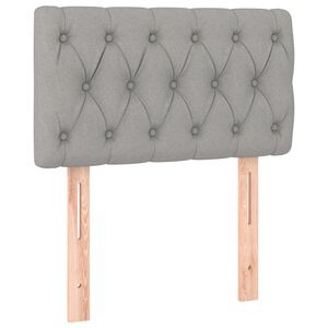 vidaXL Testiera Grigio Chiaro 80x7x78/88 cm in Tessuto