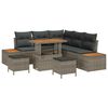 vidaXL Set Divano da Giardino con cuscino 8 pcs Grigio