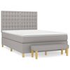 vidaXL Giroletto a Molle con Materasso Grigio Chiaro 140x200cm Tessuto