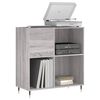 vidaXL Mobile Porta Dischi Grigio Sonoma 84,5x38x89 Legno Multistrato
