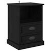 vidaXL Armadio da Notte con cassetto 2 pcs Rovere Nero 36 x 43 x 60 cm