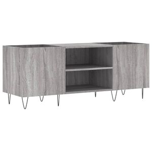 vidaXL Mobile Porta Dischi Grigio Sonoma 121x38x48cm Legno Multistrato
