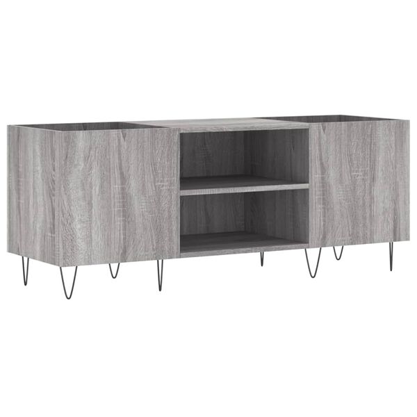 vidaXL Mobile Porta Dischi Grigio Sonoma 121x38x48cm Legno Multistrato