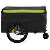 vidaXL Rimorchio da Bici Nero e Verde 45 kg in Ferro