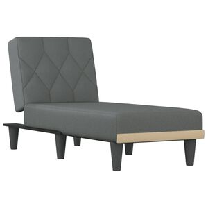 vidaXL Chaise Longue in Tessuto Grigio Scuro