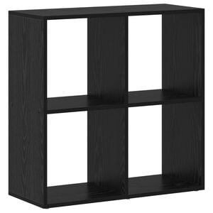 vidaXL Armadio per Libri 4 livelli 69,5 x 29 x 69,5 cm Rovere Nero