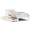 vidaXL Giroletto con Cassetti Bianco 100x200 cm Legno Massello di Pino