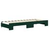 vidaXL Divano Letto con Letto Estraibile Verde Scuro 80x200cm Velluto