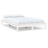 vidaXL Giroletto Bianco 160x200 cm in Legno Massello di Pino