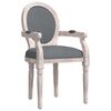vidaXL Sedia da Pranzo Grigio Scuro 54x56x96,5 cm Tessuto
