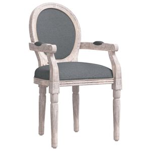 vidaXL Sedia da Pranzo Grigio Scuro 54x56x96,5 cm Tessuto