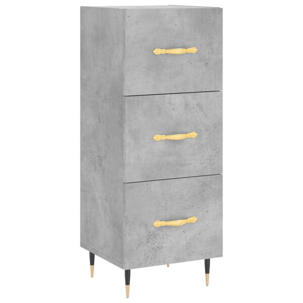 vidaXL Credenza Grigio Cemento 34,5x34x90 cm in Legno Multistrato