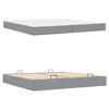 vidaXL Struttura letto con materasso 2 pcs Grigio chiaro Tessuto