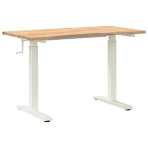 vidaXL Scrivania con archiviazione Bianco e Naturale 120 x 60 cm