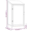 vidaXL Capanno da Giardino Antracite 55x52x112 cm Legno Massello Abete